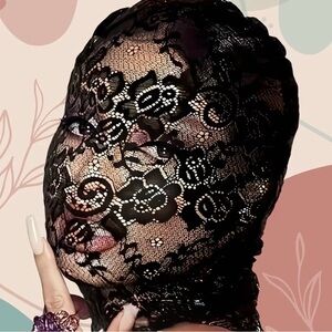 Elegant Black Lace Party Hat